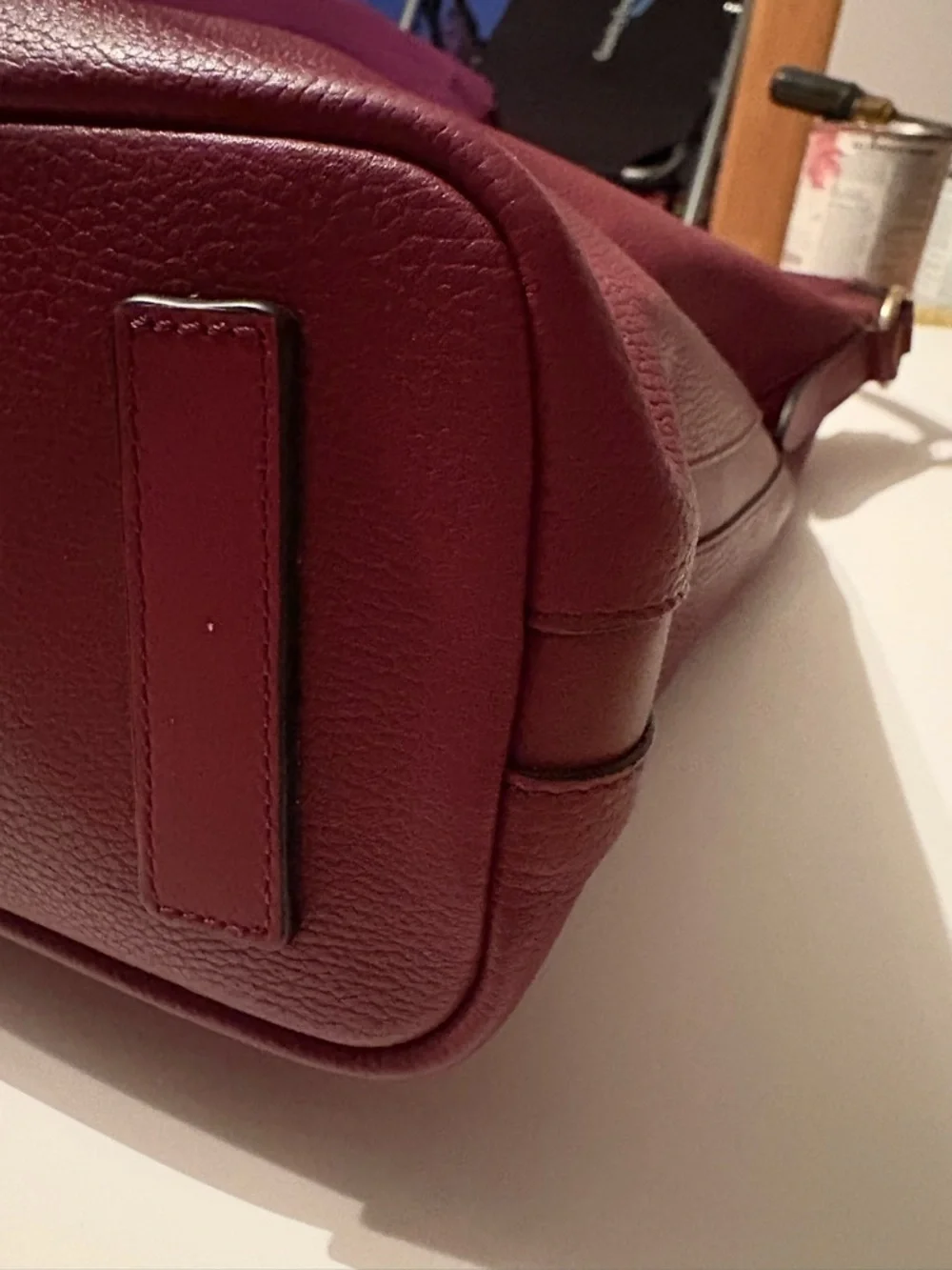 RADLEY LONDON Pebbled Leather Shoulder Bag in Deep Berry - Picture 6 of 16